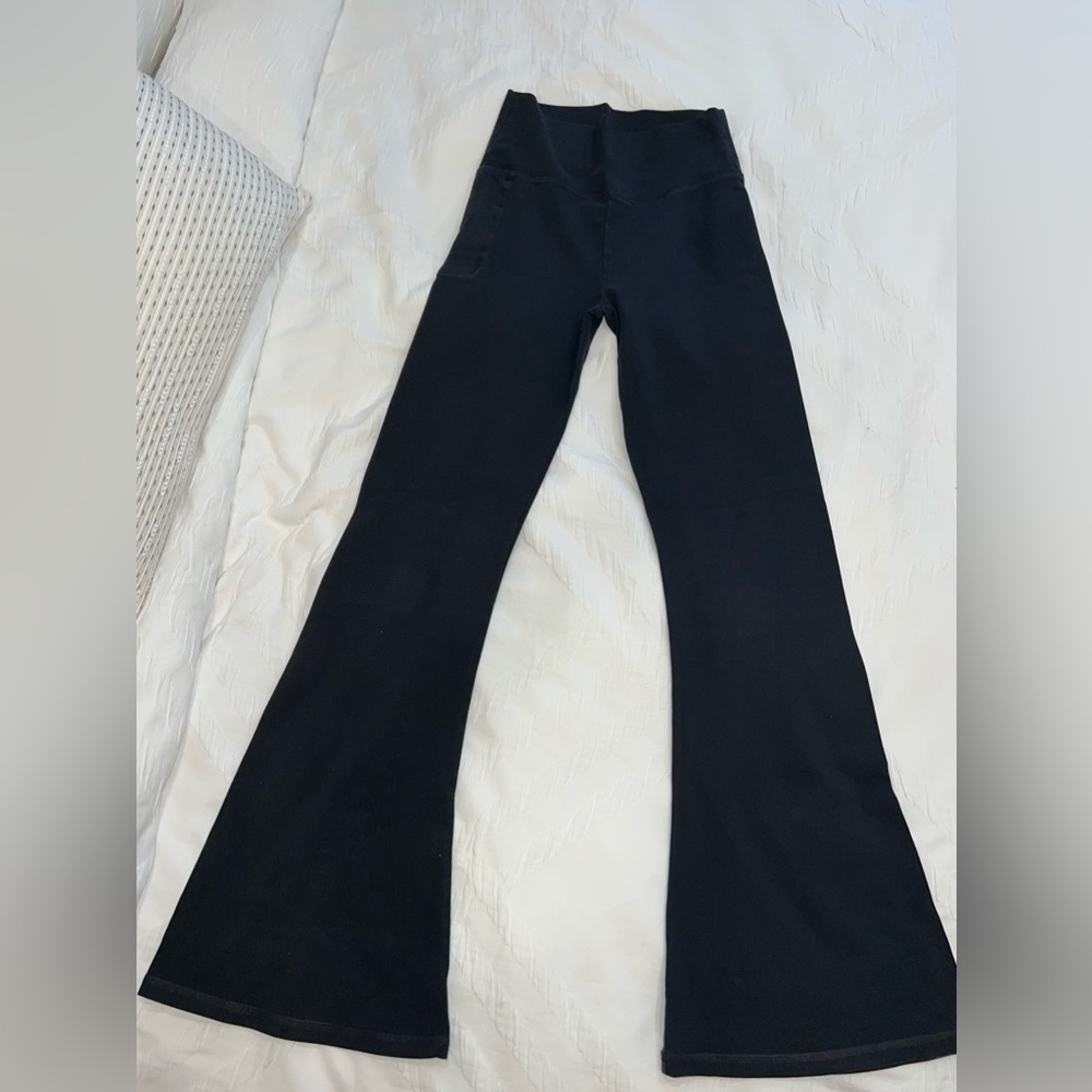 Black flare leggings